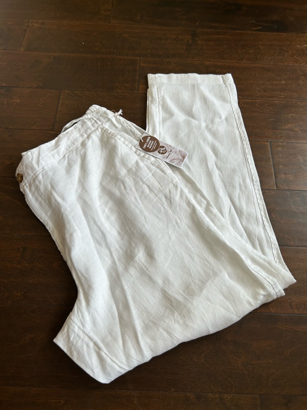 Panama Jack Mens Chino Linen Pants White Sz XL Lightweight New